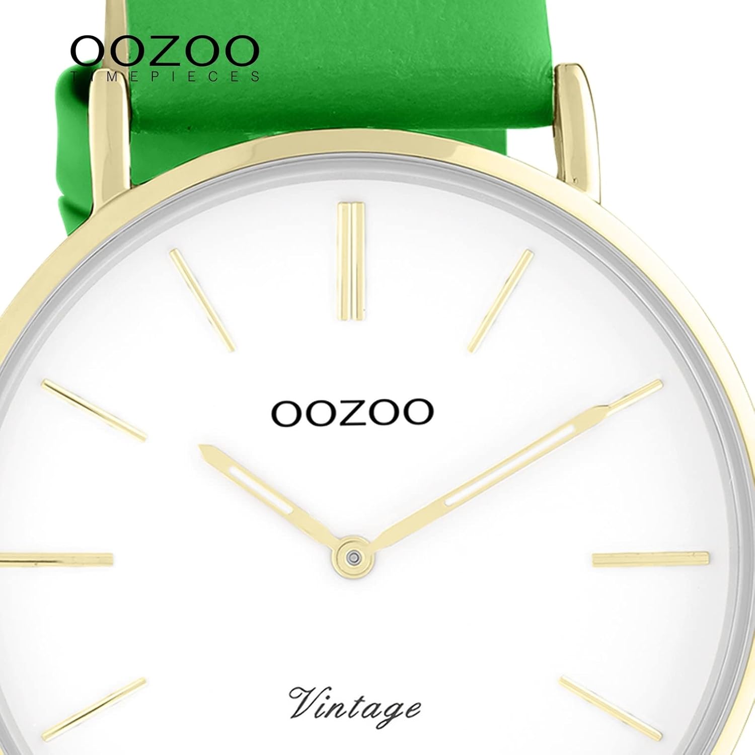 Oozoo Orologio da polso da donna, vintage, serie C20308, analogico, in pelle, verde, UOC20308, argento/bianco, groß Oozoo Orologio da polso da donna, vintage, serie C20308, analogico, in pelle, verde, UOC20308, argento/bianco, groß