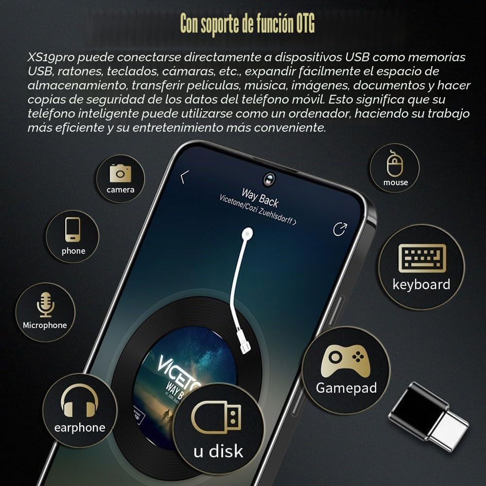Longben Móvil Mini Desbloqueado 4G Android12, Pantalla 3,88", Doble SIM, Batería 1950mAh, Cámara+Reconocimiento Facial, OTG (3GB+32GB, Rosa)