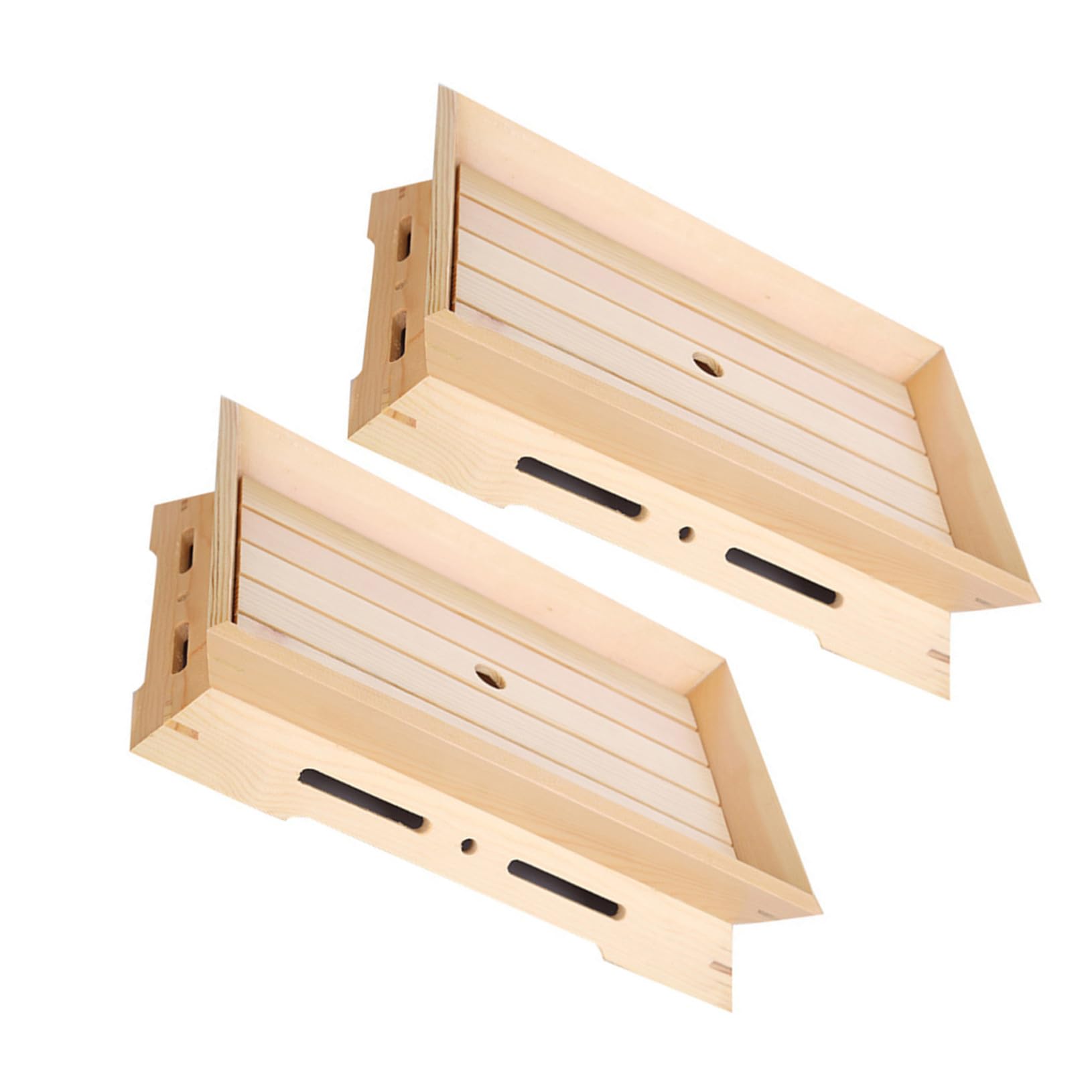 COLLBATH Assiette de Sushis Geta en Bois Rectangulaire Lot de 2