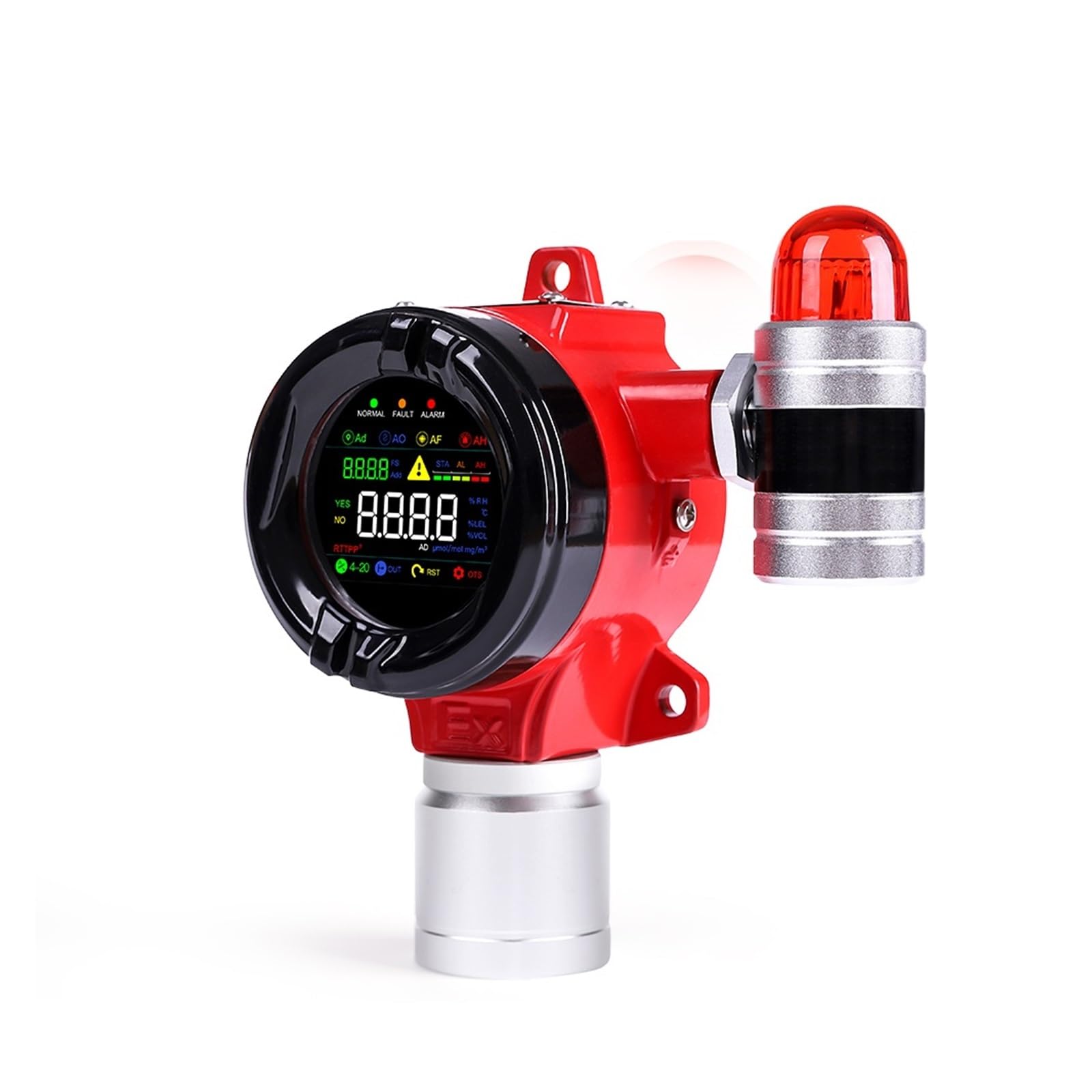 Detector de Gas, Detector de Gas Fijo monóxido Carbono Industrial Sensor CO Alarma Fuga para el Trabajo y el hogar