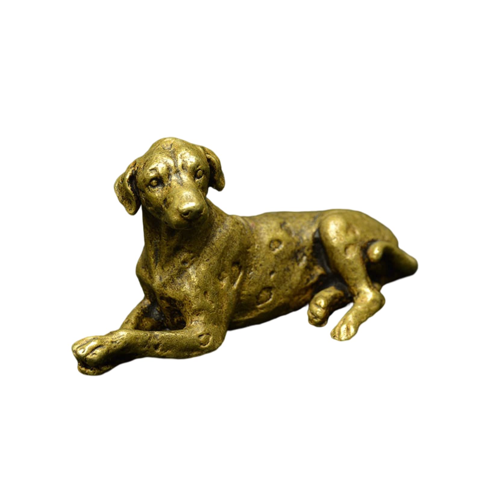 YNIYUJKL Brass Mini Statue Ornaments Brings Peace And Prosperity Decoration Figurine Antique Copper Ornaments Vintage Pure Brass Dog Figurines Dalmatian Statue Tea Pets Office Desk Dec
