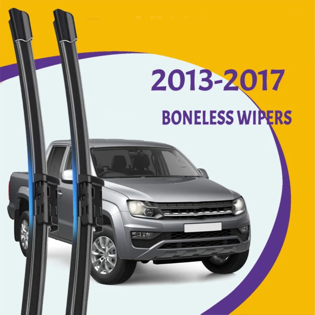 Wycieraczki dla VW Amarok 2013-2017, miękkie gumowe wycieraczki samochodowe, wycieraczki szyby przedniej 24''+24''