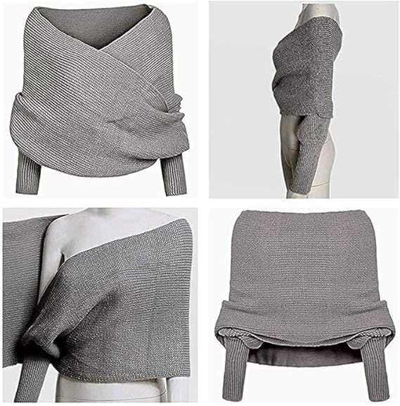 Scarf with Sleeves for Women, Multifunctional Scarf with Sleeves, Scarf Sweater Wrap with Sleeves, Sleeve Wrap Scarf4