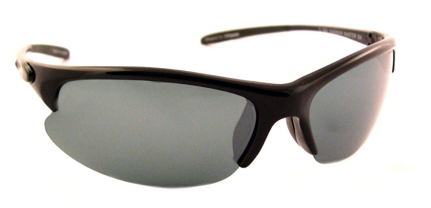 Sea StrikerHarbor Master Polarized Sunglasses with Black Frame,Silver Mirror and Grey Lens (Fits Medium to Large Faces)