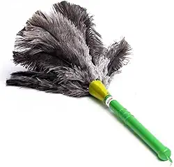 VORAGA Espanador de Pó N20 - Penas de Avestruz Naturais - 30 cm