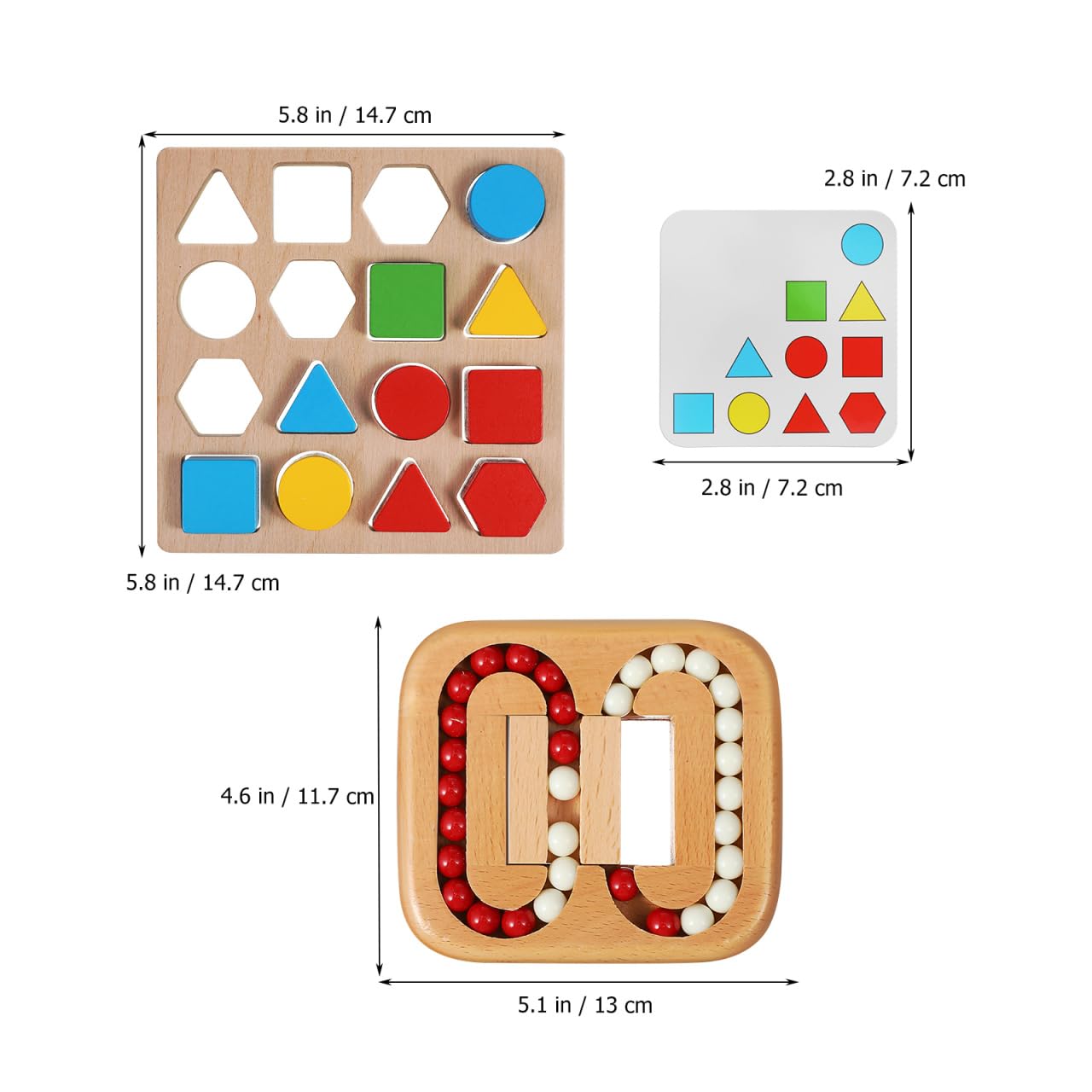 Beaupretty Juegos Cognitivos para Personas Mayores Rompecabezas De Madera con Laberinto Giratorio Y Formas Geométricas Actividades De Memoria Portátiles para Adultos