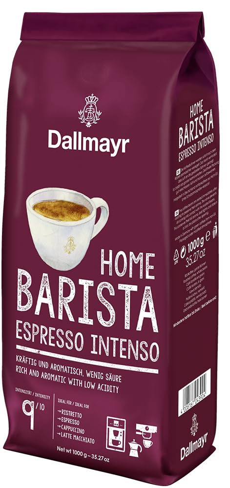 Dallmayr Home Barista Espresso Intenso 1.000g ganze Bohne (Packung mit 2)
