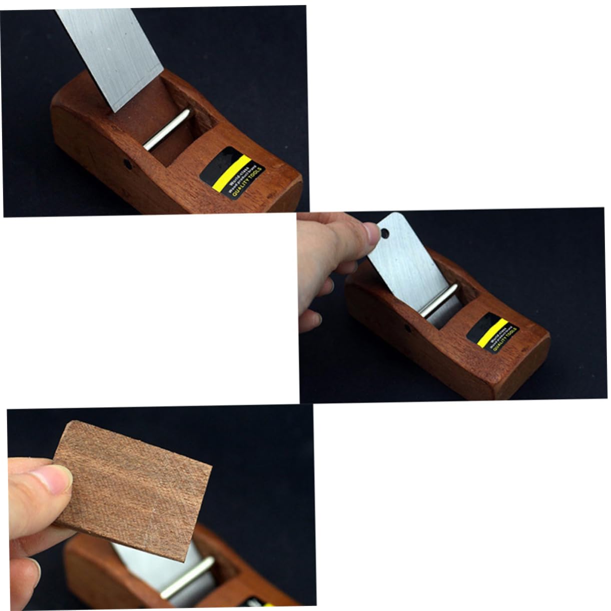 Veemoon 1Pieza Cepilladora Manual de Madera Mini Herramienta de Carpintería Sin Mango para Bricolaje y Uso Tableros Madera y