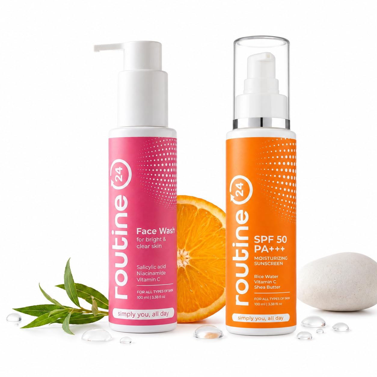 Daily Face Care Combo – Bright & Clear Face Wash (100 ml) + SPF 50 PA+++ Moisturizing Sunscreen (100 ml) |Niacinamide, Vitamin C, Rice Water & Shea Butter-image-8