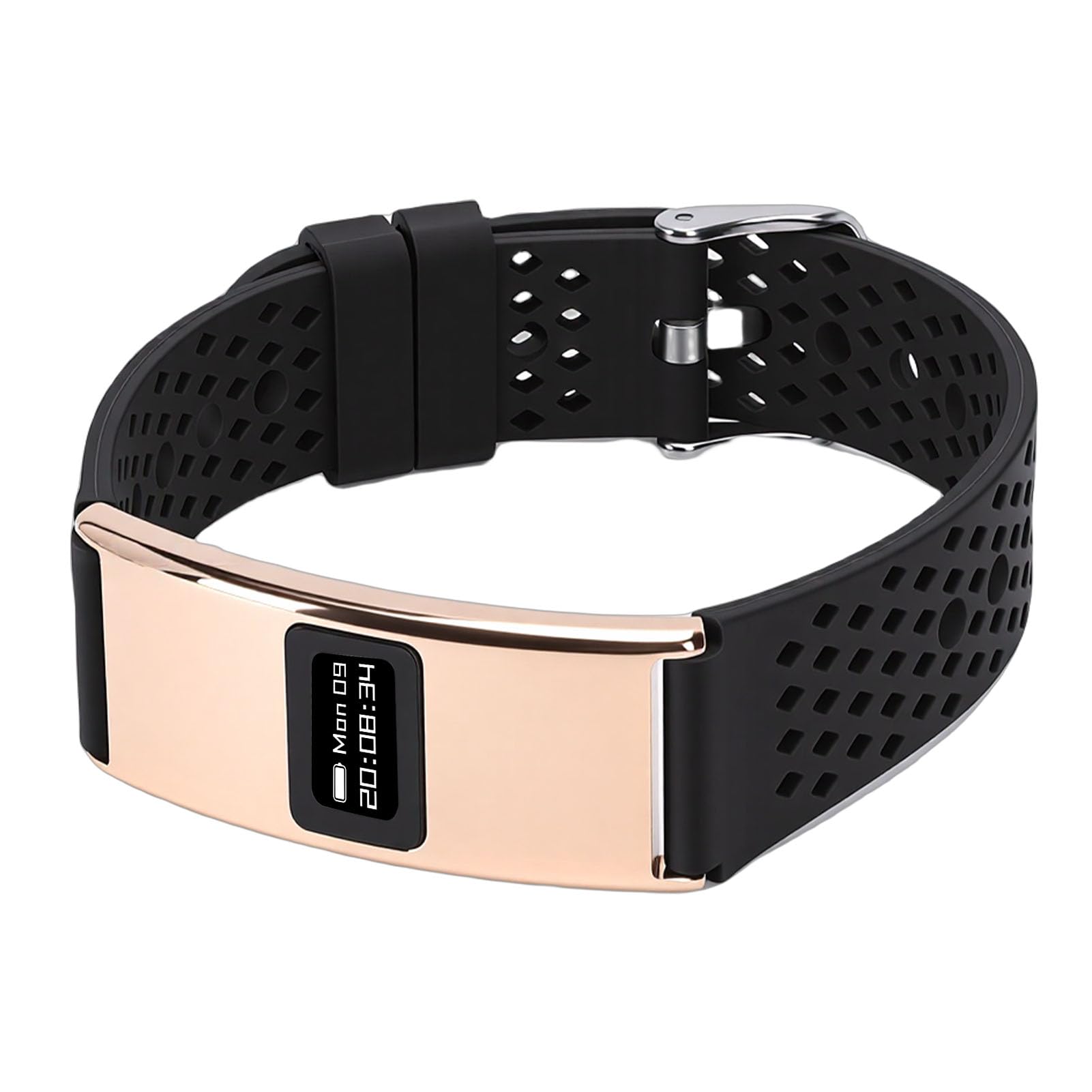SUNGOOYUE Pulsera Inteligente, Monitor de Ritmo Cardíaco y Sueño con Monitor de Ciclo Menstrual, Contador de Calorías por Pasos, 10 Modos Deportivos, IPX8 a Prueba de Agua, Bluetooth 5.3, (Gold)