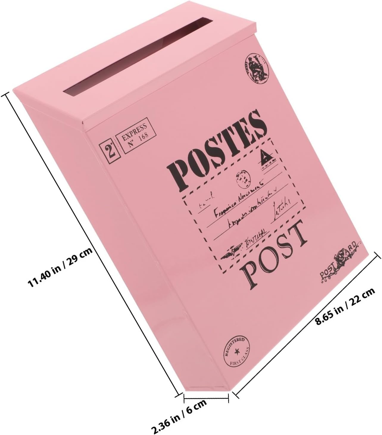 VALICLUD Vintage Wall Mounted Mailbox Iron Retro Style Lockable Outdoor Mailbox for House Garden Decorative Wall Mount Post Box