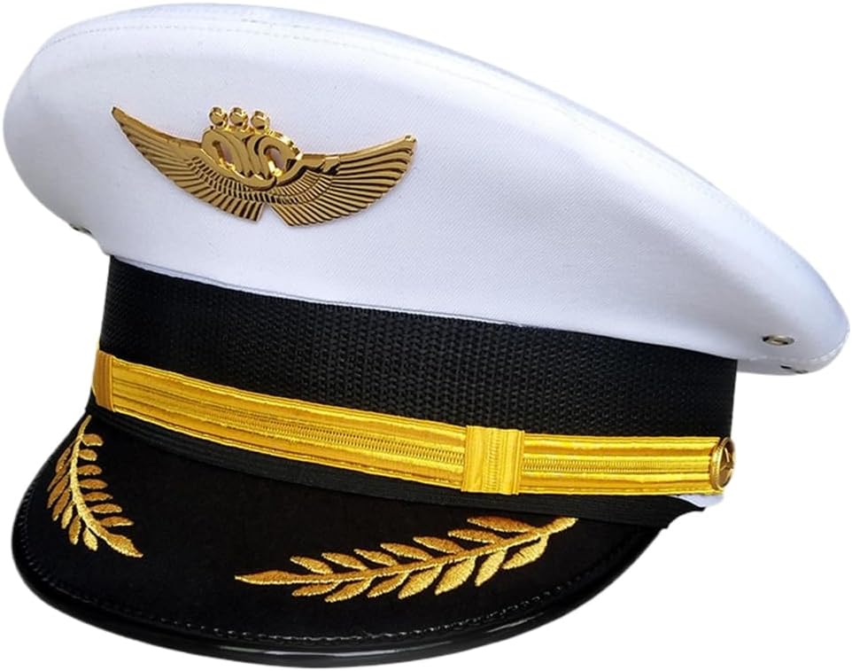 Captain Hats Captain Costume for Adult for Masquerades Party Airline Uniform