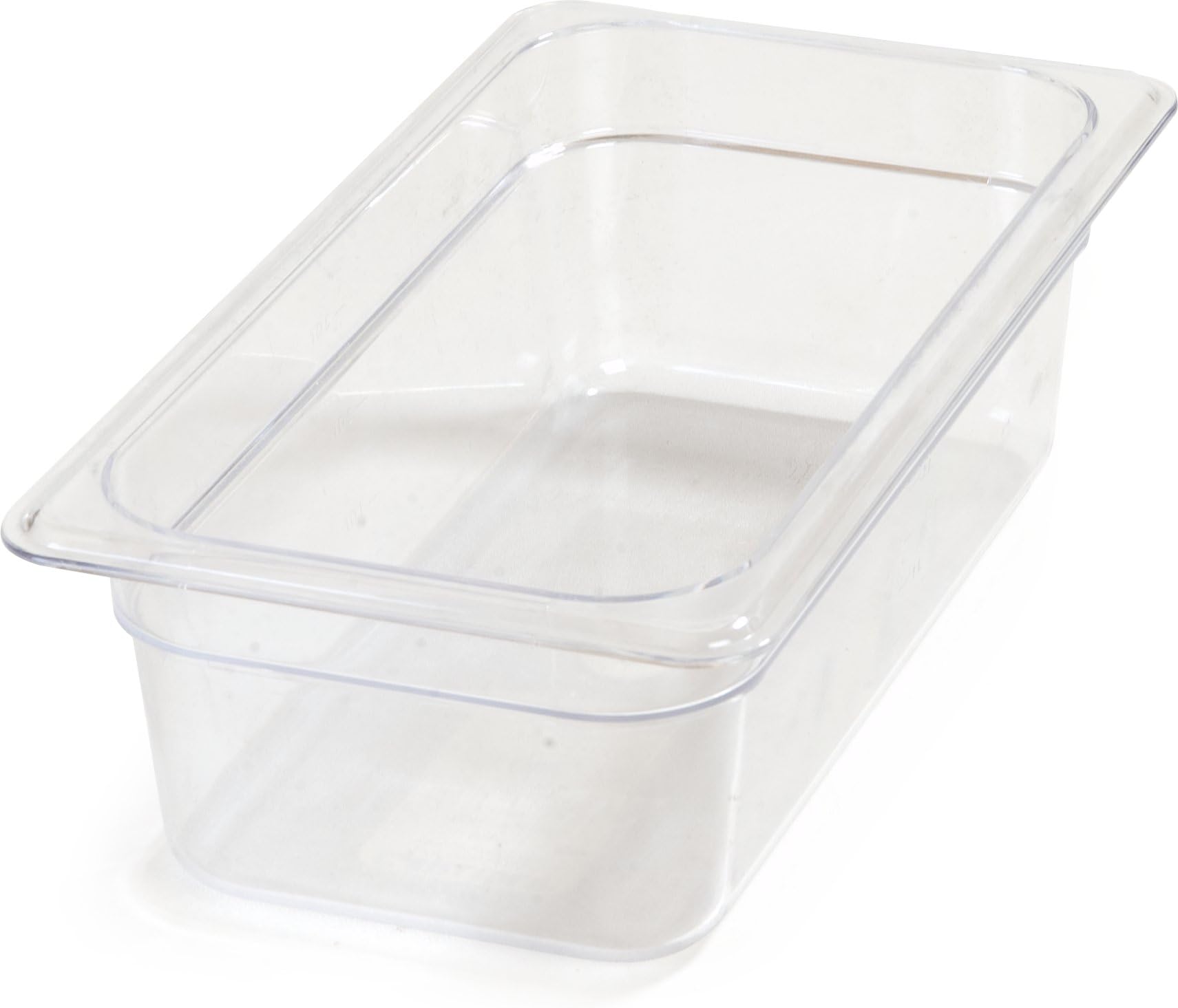 Carlisle FoodService Products Plastic Food Pan 1/3 Size 4 Inches Deep Clear