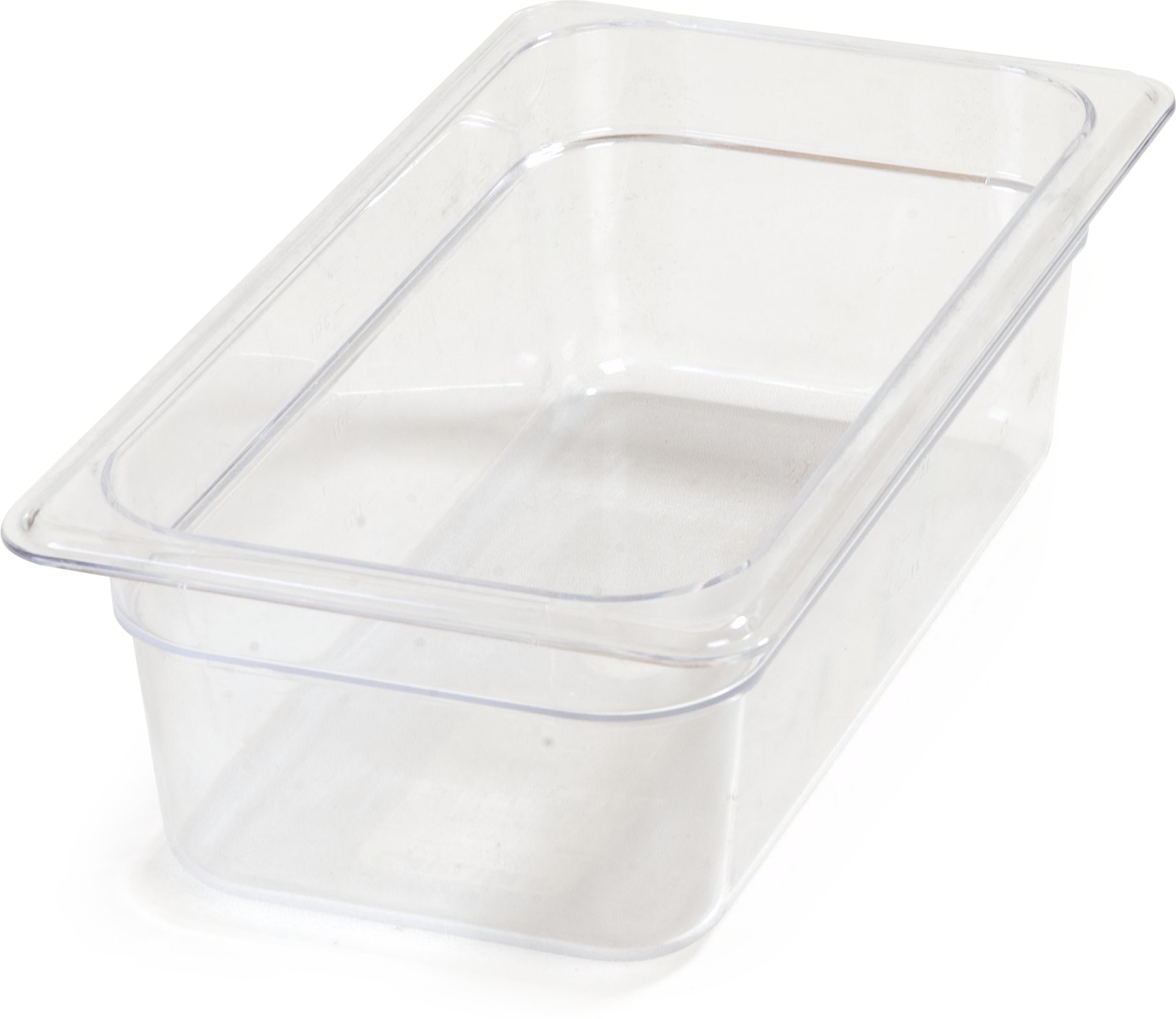 Carlisle FoodService Products Plastic Food Pan 1/3 Size 4 Inches Deep Clear