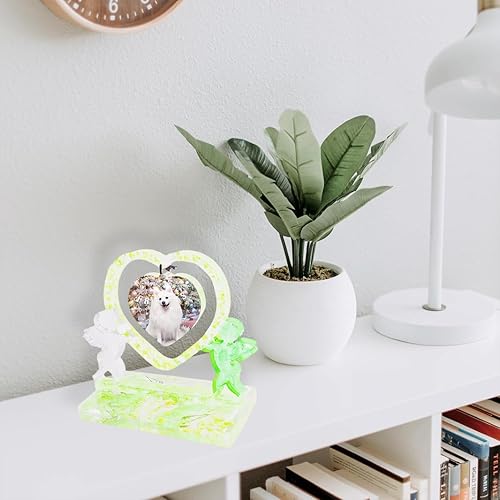 Miniatura 2 de XYQHOAC Molde de resina de corazón en ángulo de Cupido, moldes para marcos de fotos de amor, molde de silicona para marcos de fotos grandes, molde