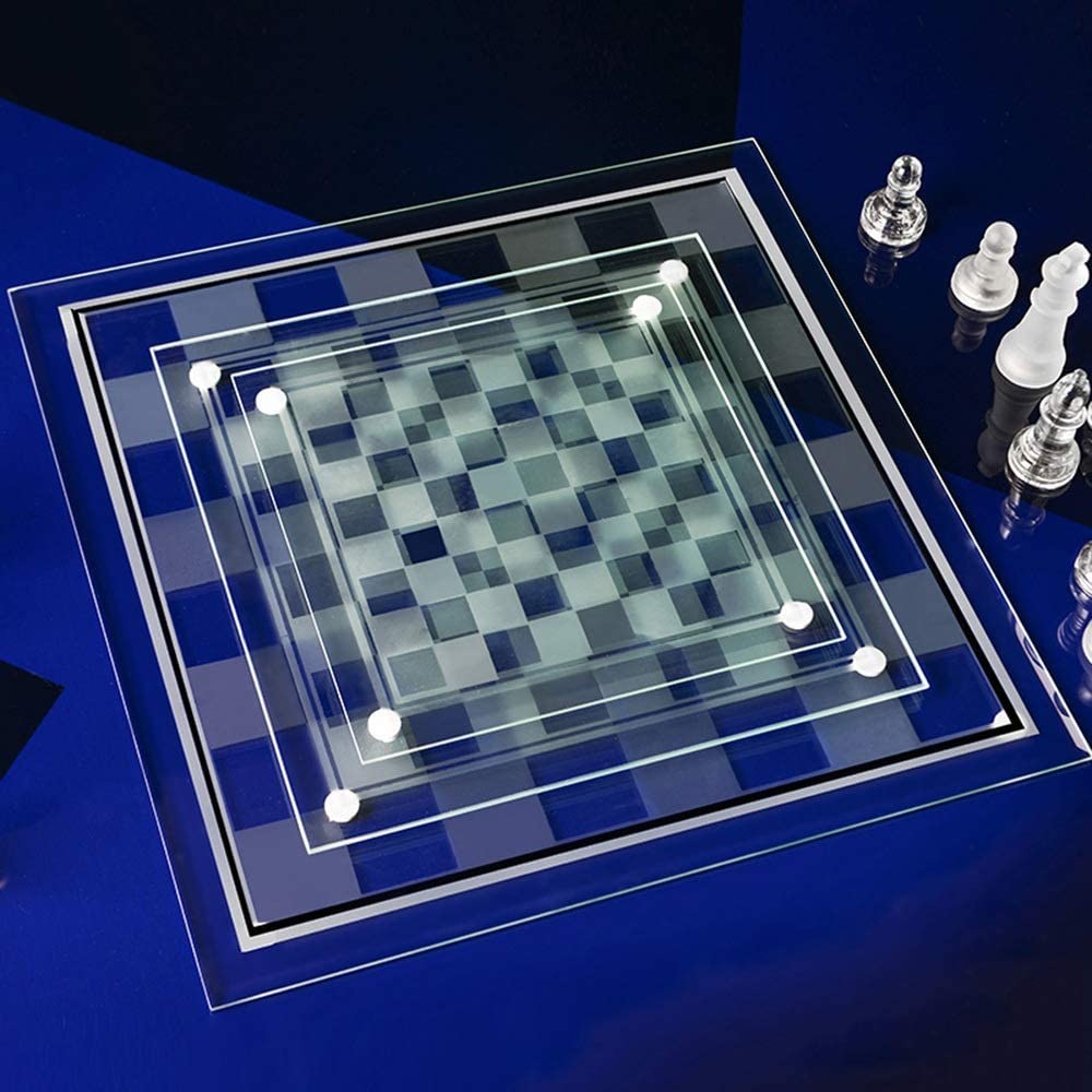 Amazon | チェス、高級クリスタルガラスチェス、初心者と大人のための