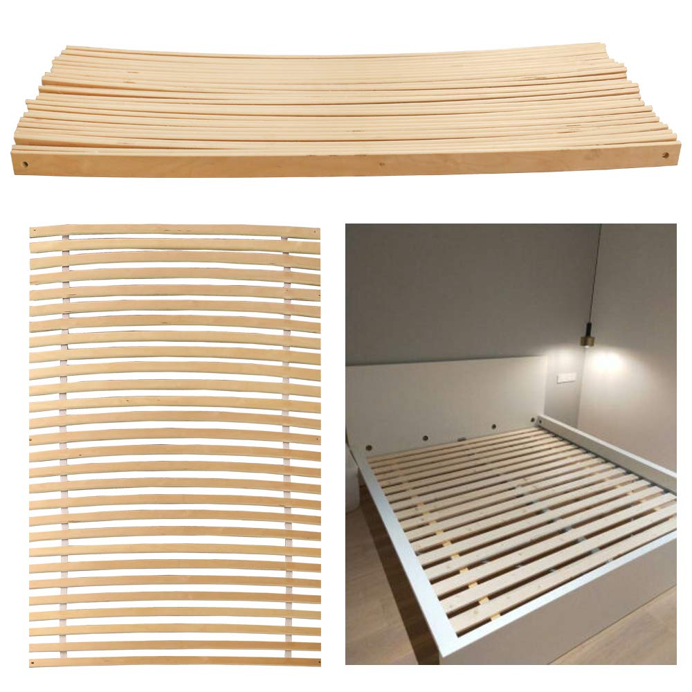 Gimisgu Lot de 2 sommiers à lattes enroulables de qualité supérieure - 90 x 200 cm - Pour votre lit - 28 lattes en bois - Prêt à l'emploi - Lattes en bois - Rouille (2 pièces)