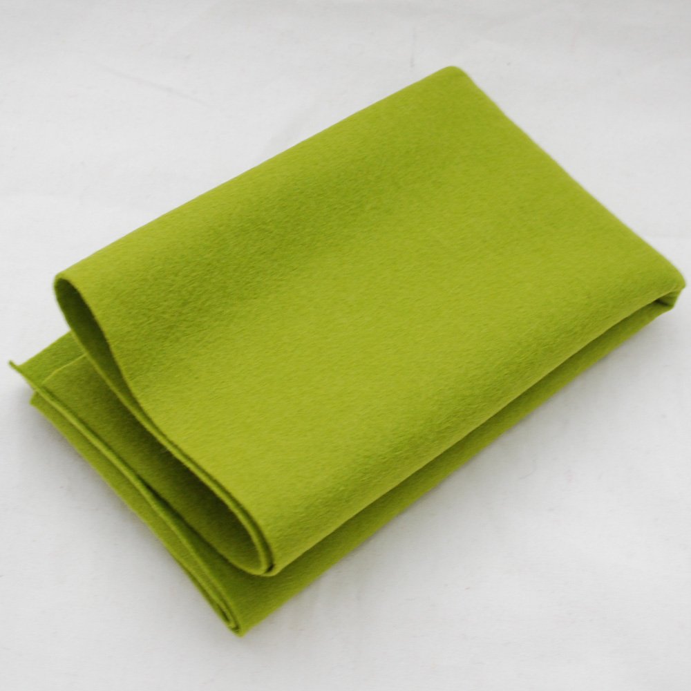 100% Pure Wool Felt Fabric - 1mm Thick - Yellow Green - 40cm x 50cm