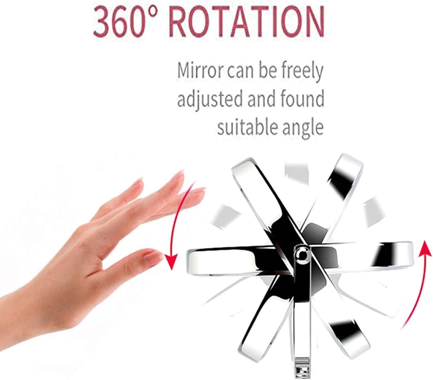 Makeup Mirror Wall Mounted, 8 Inch Double Sided Cosmetic Mirror, 360° Swivel Extendable Cosmetic Vanity Mirror, Folding Wall Mirror, Shaving Makeup in Bedroom or Bathroom(Antique Copper,7X)