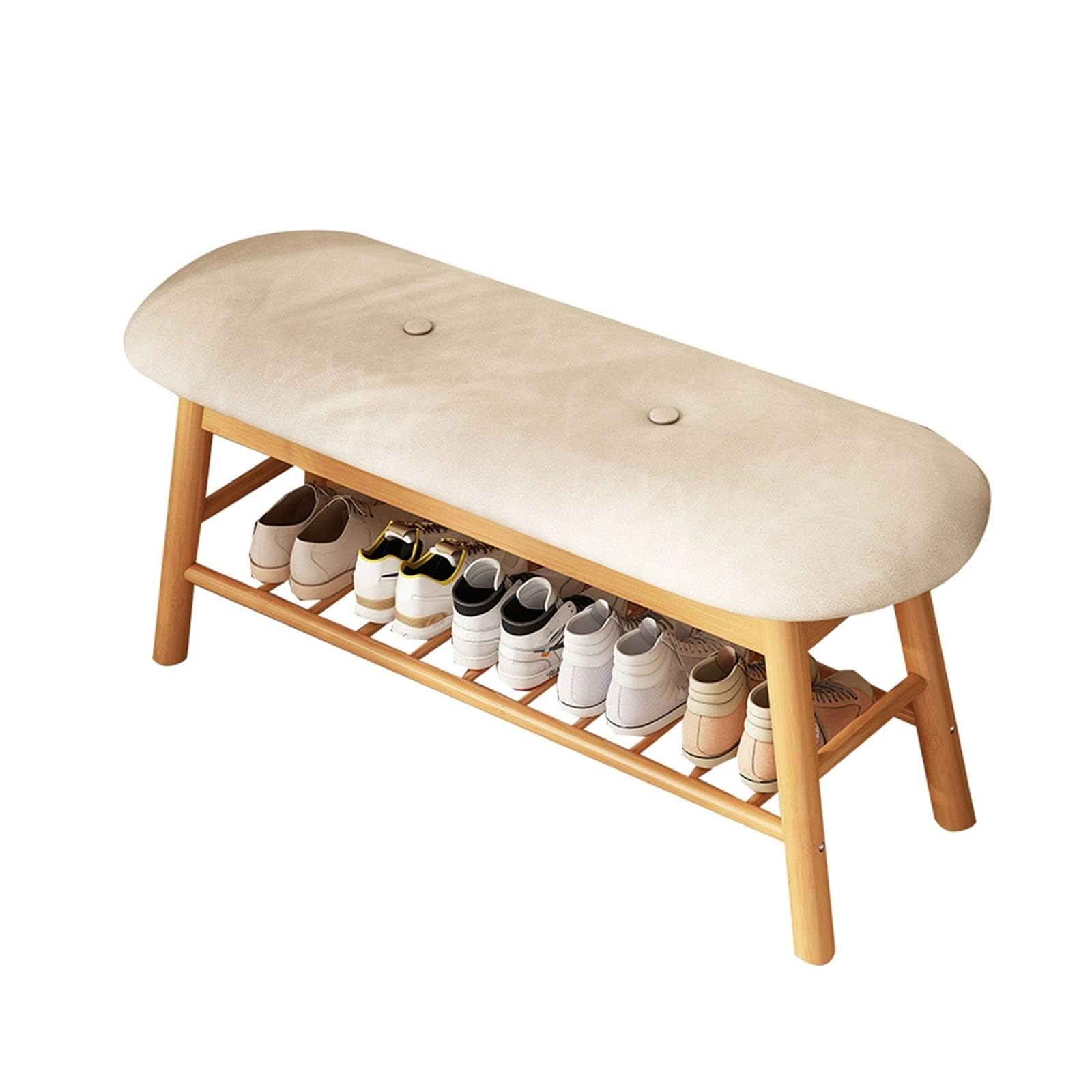 Shoe Changing Stool Shoe Cabinet for Sitting at Home Door Wearing Shoe Stool Shoe Rack Entrance Stool Long Entrance Stool 65 * 30 * 42cm(Green,65 * 30 * 42cm)