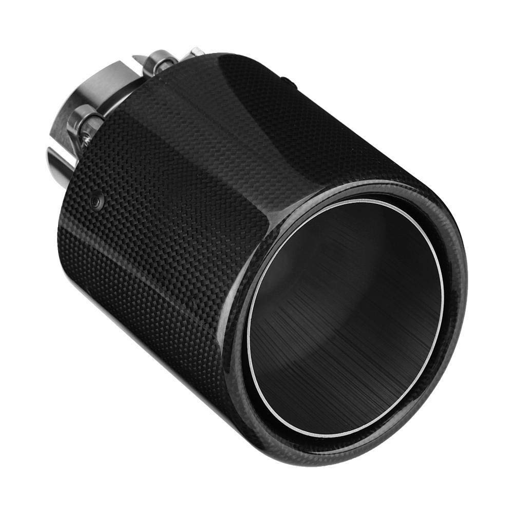 KSTE Carbon Style Car fibra Modificato singola uscita di scarico del silenziatore del tubo punta della coda gola 63-114mm