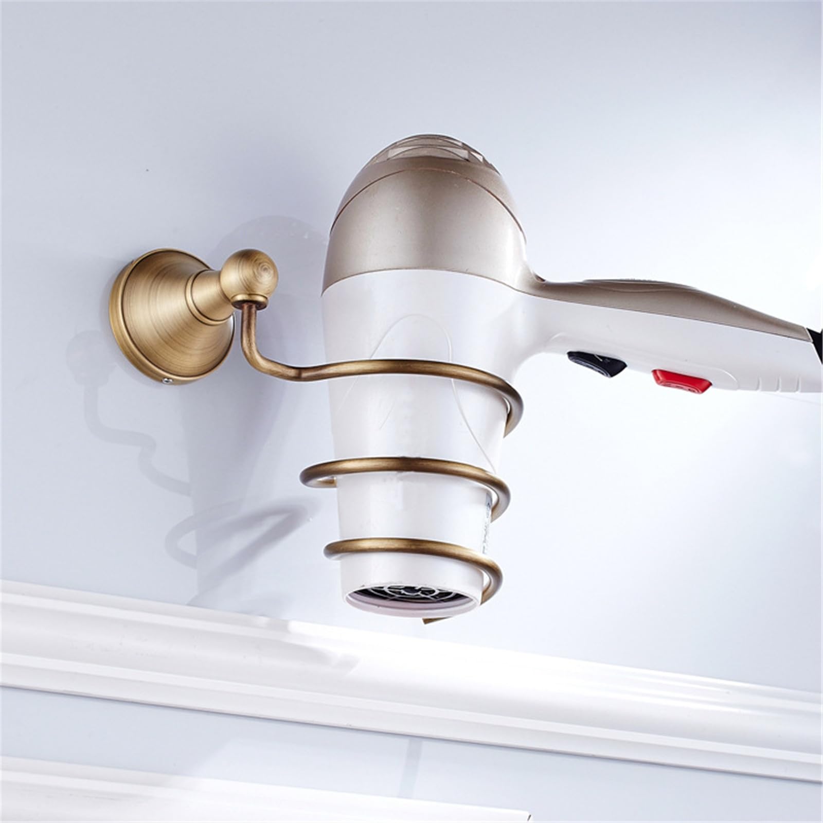 Soportes para Secador de Pelo Estante for secador de Pelo Antiguo for montado en la Pared para Vestir Baños Peluquerías