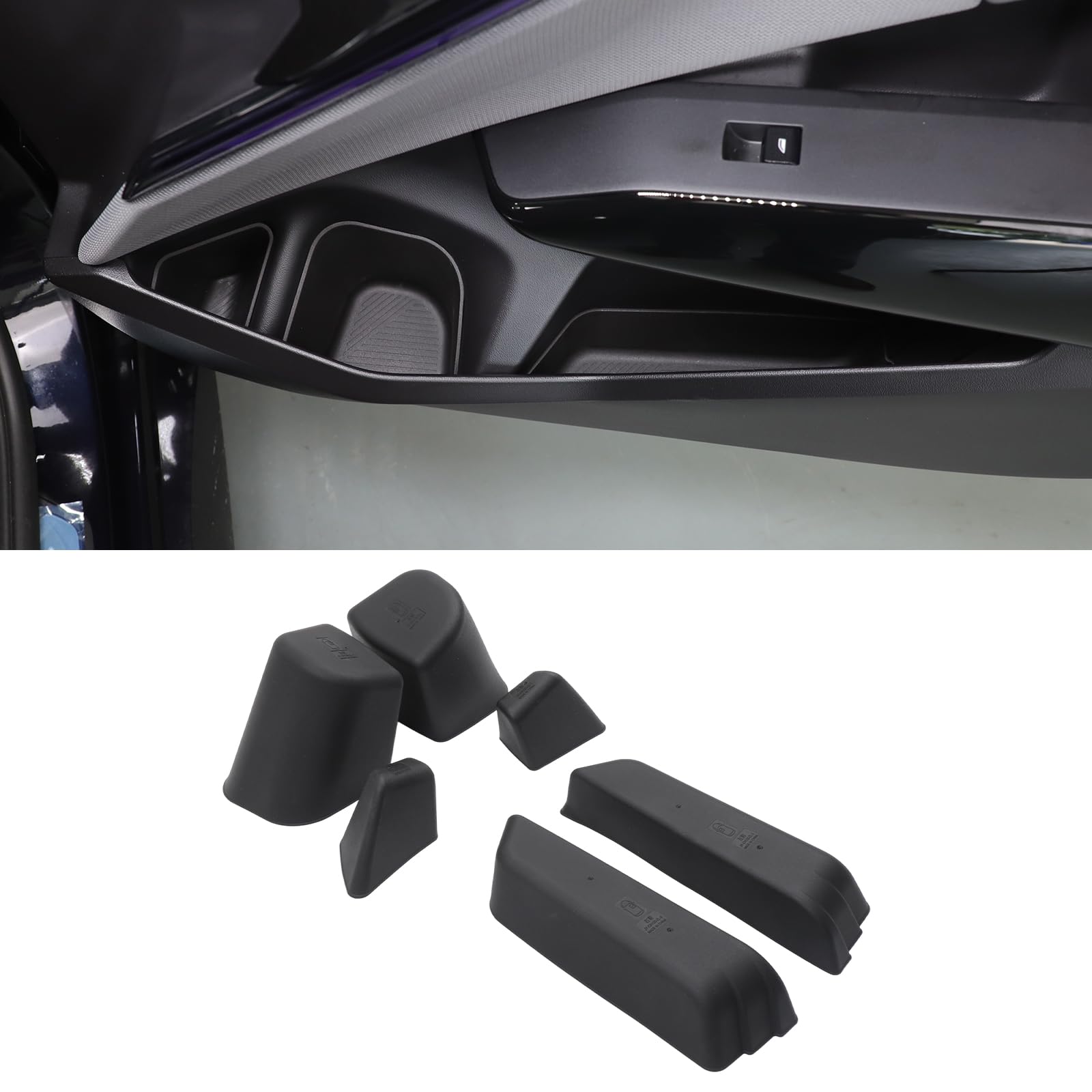 PIUGILH Caja de almacenamiento para puerta delantera de coche adecuada para BMW X3 2025, caja organizadora de puerta de coche para BMW X3 G45 accesorios, juego de 6 organizadores de cenicero de puerta