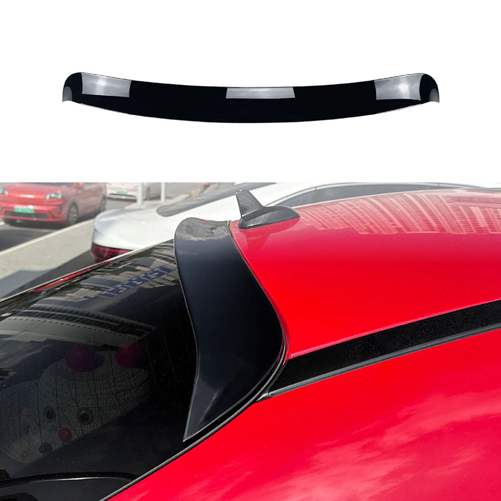 YPFYBHD Compatible with Benz CLA-Class C117 2019-2019 AMG, Car Rear Roof Trunk Spoiler Wing Air Deflector Tuning Exterior Accessories,glossy black