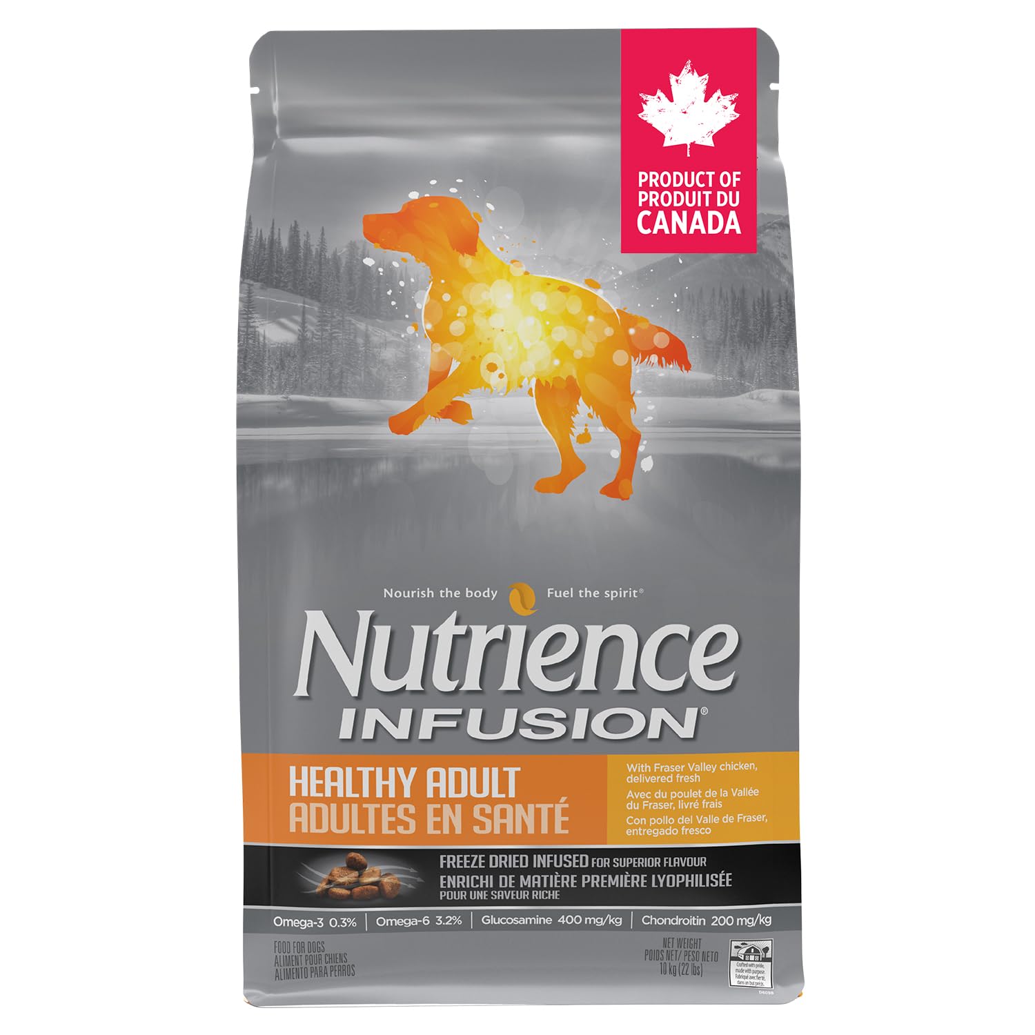 Nutrience Infusion Healthy Adult Dog Food, 10 kg (22 lbs), Freeze