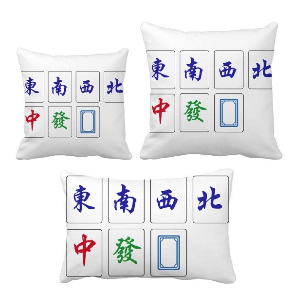 Housse de coussin Mahjong pour canapé et décoration intérieure
