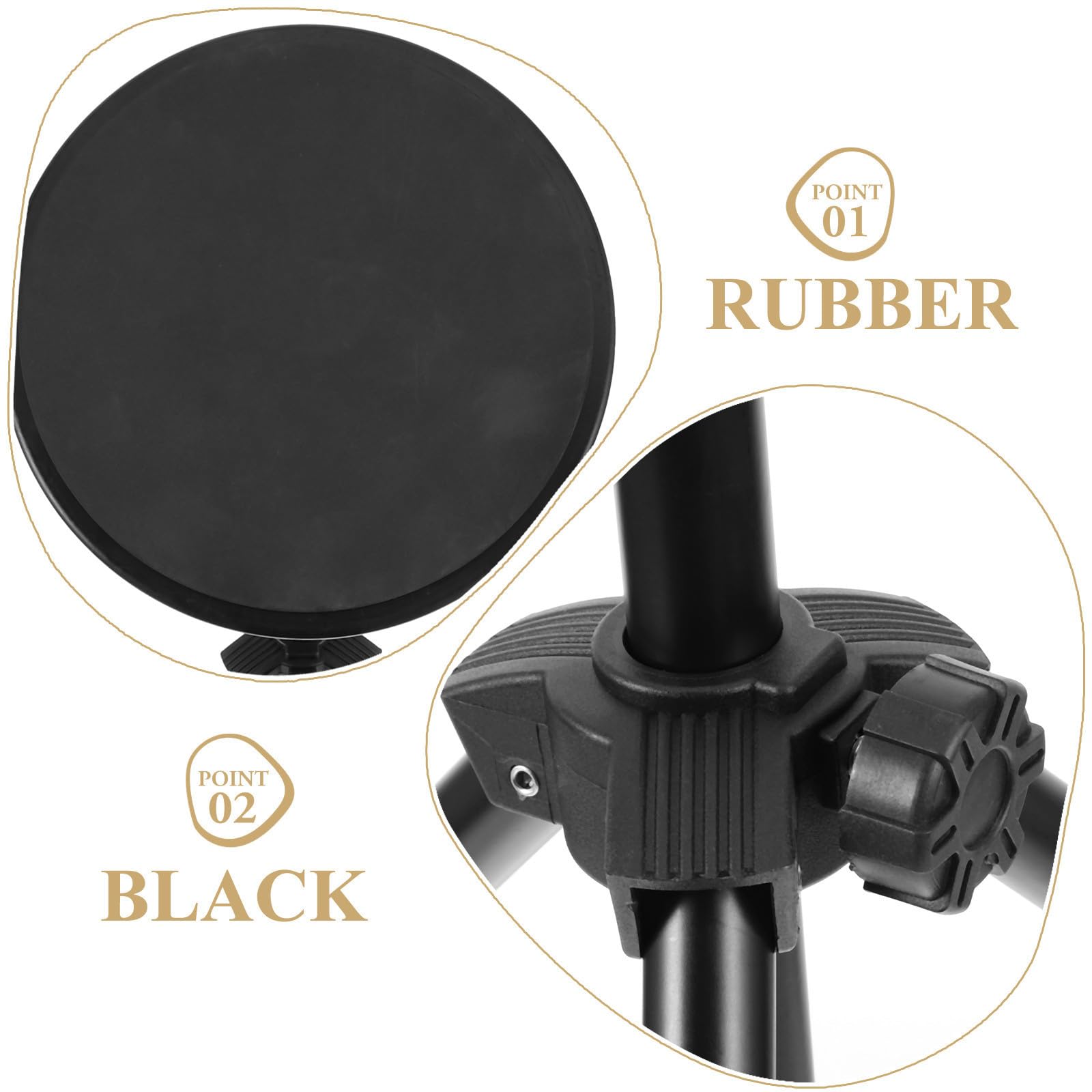 Toddmomy Kit de Práctica de Pad de Batería Silencioso para Principiantes Soporte Estable, Material de Goma y Hierro Adecuado para Espacios Públicos y Estudio Musical