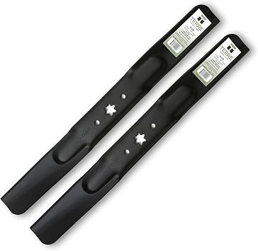 Terre Products, 2 Pack High Lift Lawn Mower Blades, 46 Inch Deck, Compatible with Troy Bilt, MTD XT1, XT2, Cub Cadet LT46, LTX1045, LTX1046, Replacement for 742-04244, 754-04244, 942-04244a, 942-04290