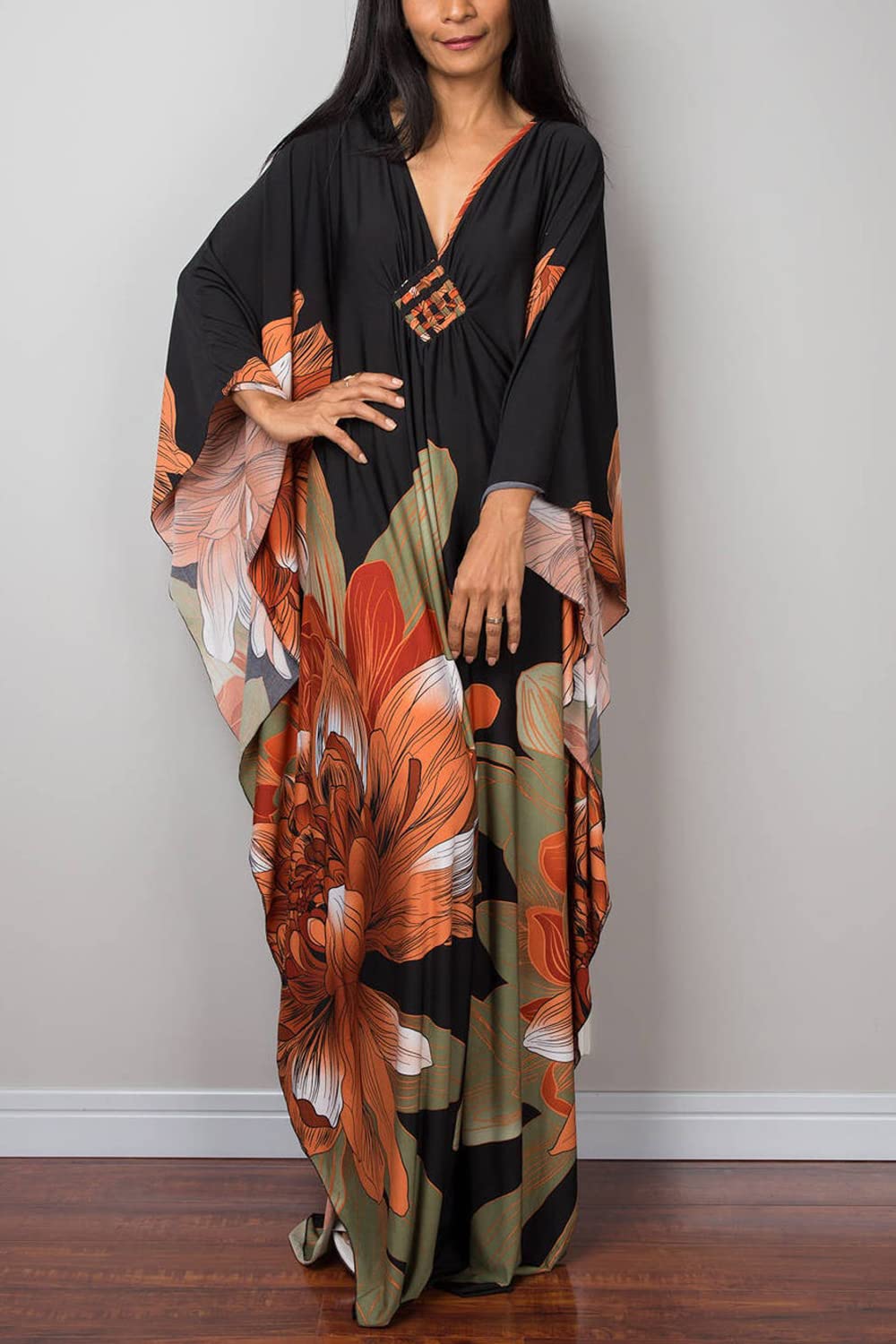 Femmes D'éTé Longue Caftan Maxi Robe BohèMe Plage Coverups Bikini Robe Loungewear Taille Unique