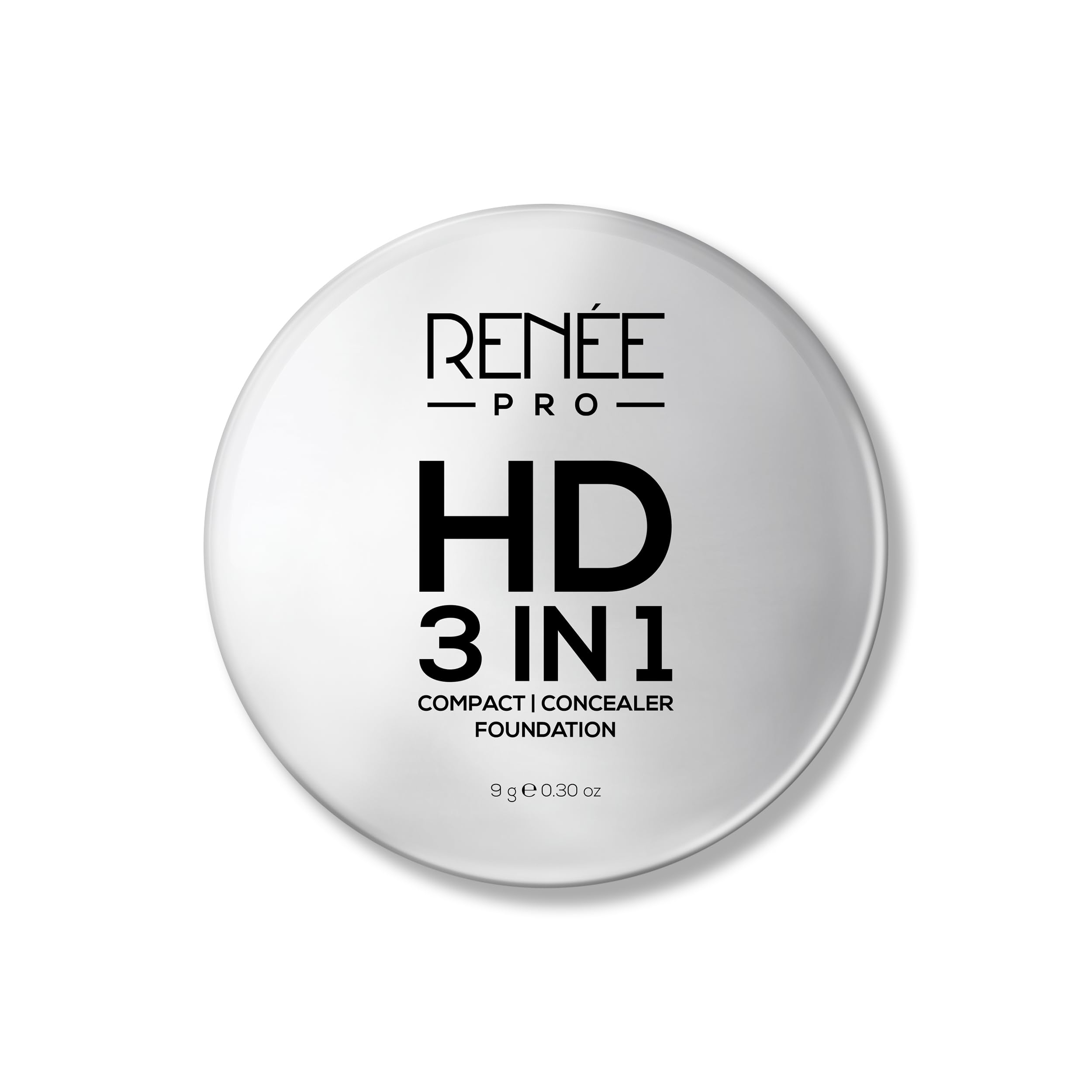 RENEE Pro HD 3-IN-1 Compact - Amande, Works as Compact Powder, Concealer & Foundation, SPF 20, Matte Finish, High Coverage, Ultralight & Silky Smooth Finish - Enriched with Vitamin E, C & Aloe Vera