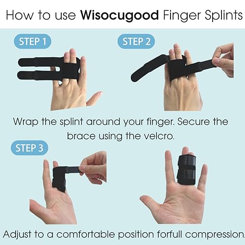 Miniatura 6 de 2 férula de dedo gatillo con 2 barras de metal, férula para el dedo del pulgar, soporte para dedos, enderezamiento de dedos, alivio del dolor,