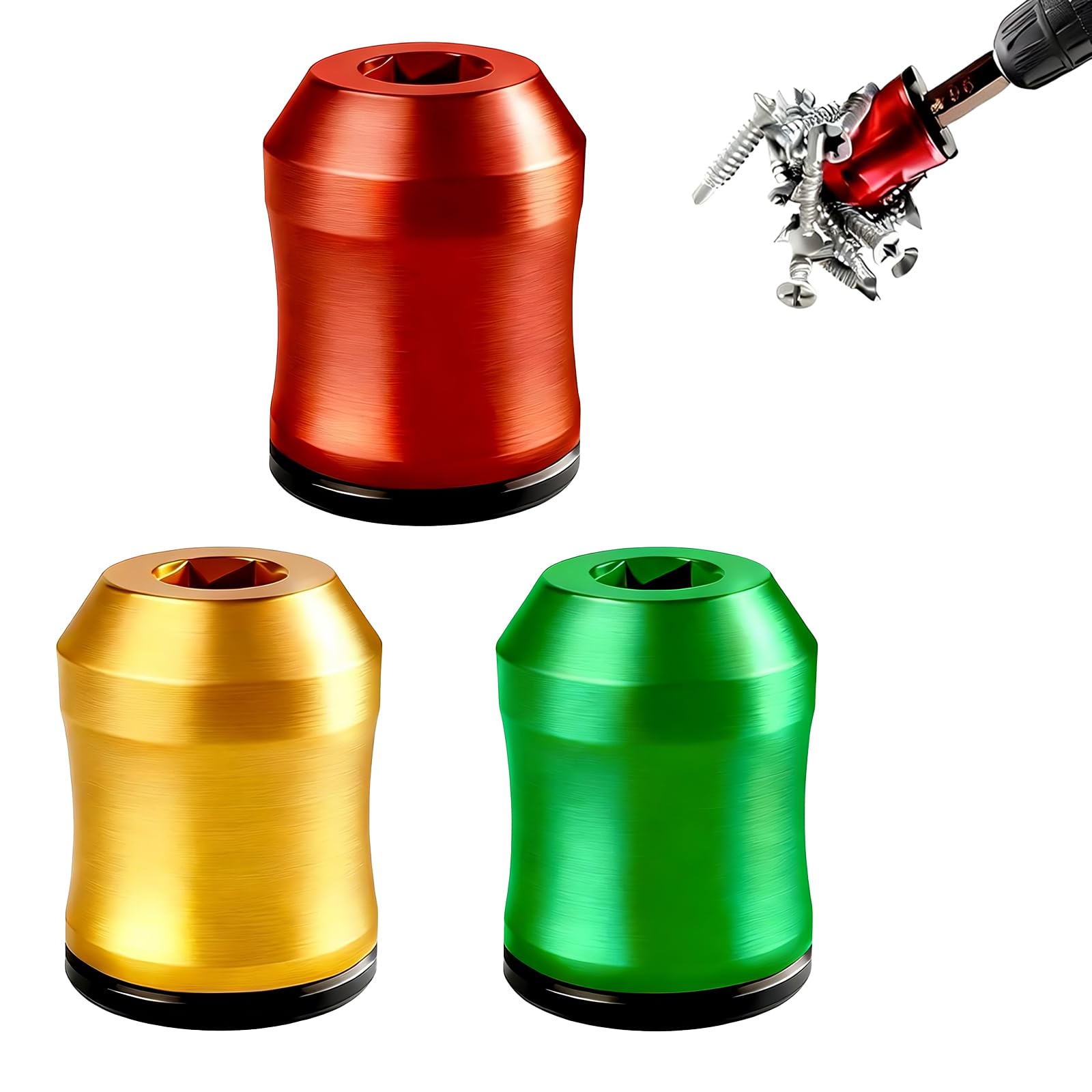 Magnetic Screw Rings - 3 Pack for Drill Bits -1