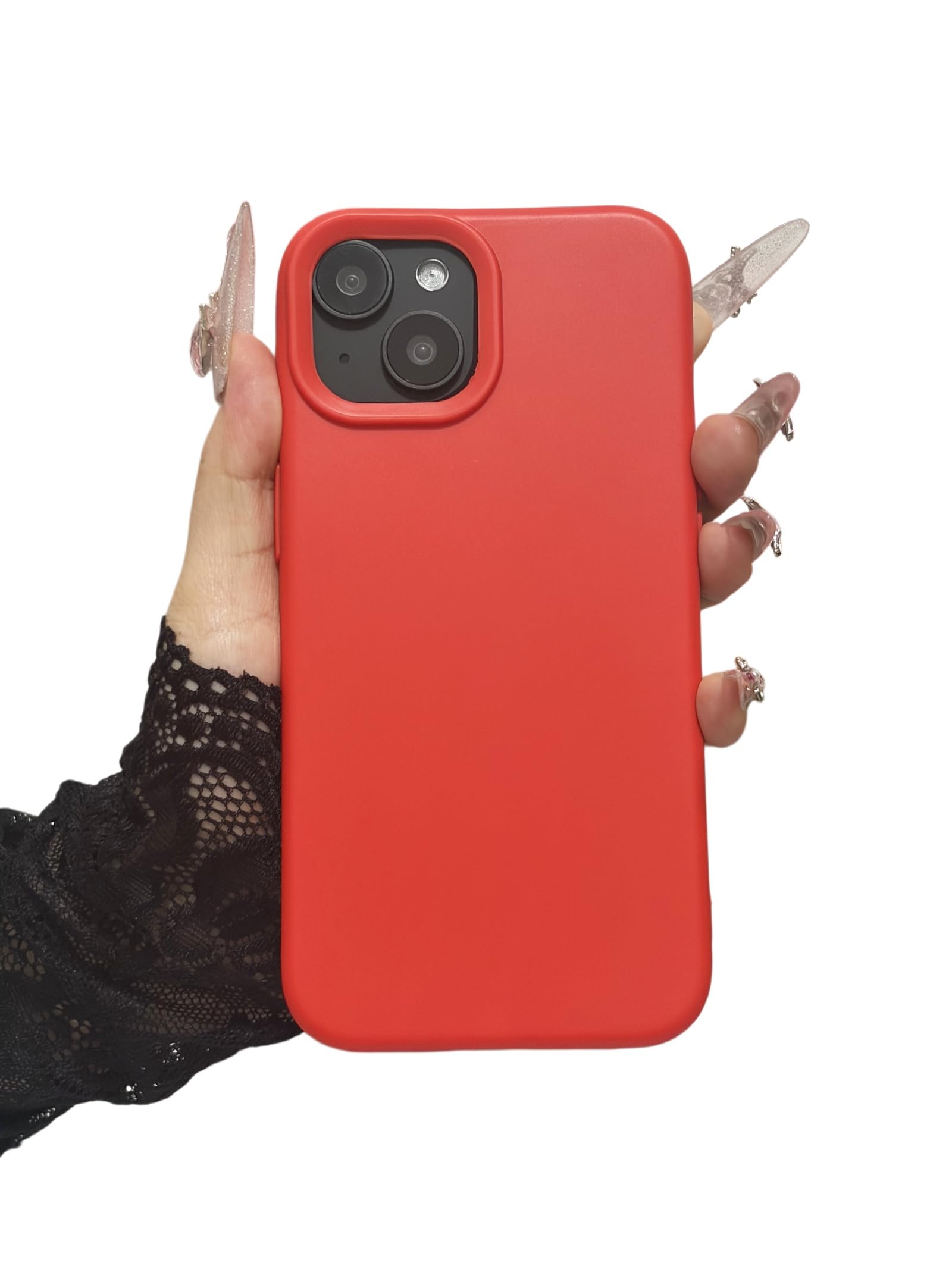 Coque iPhone 15 Plus rouge silicone pour une protection active - 8
