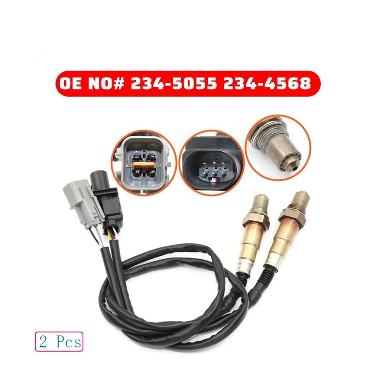 Capteur de Particules Fines (PM) 2 pièces, capteur d'oxygène aval (O2) pour Kia Rio, Soul, Hyundai Accent, Veloster 1.6L 234-5055 234-4568 39210-2B410 392102B210