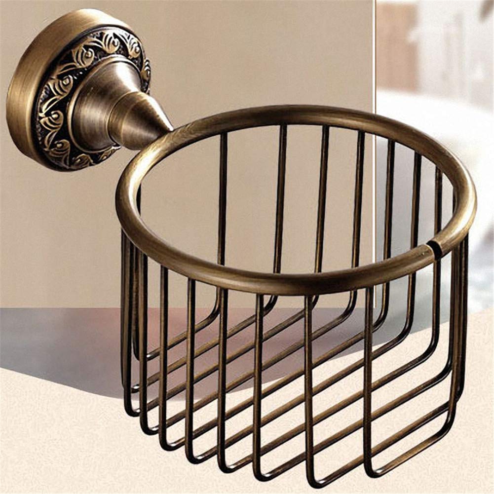Juego de accesorios de baño con herrajes de latón antiguo y plato independiente