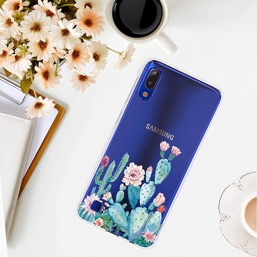 Miniatura 4 de Funda para Galaxy A10, para Samsung Galaxy A10 a prueba de golpes transparente floral suave flexible TPU delgada cubierta del teléfono para Samsung