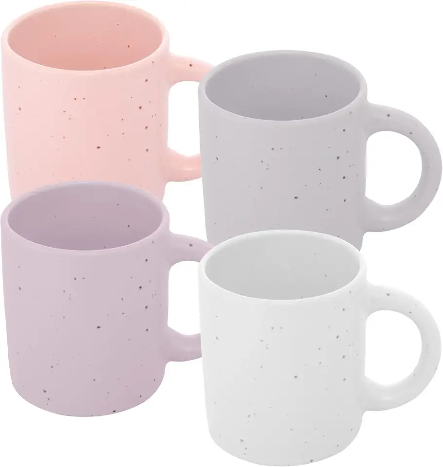 WOLFF - Conjunto 4 Canecas de Café de Cerâmica Granilite 90ml