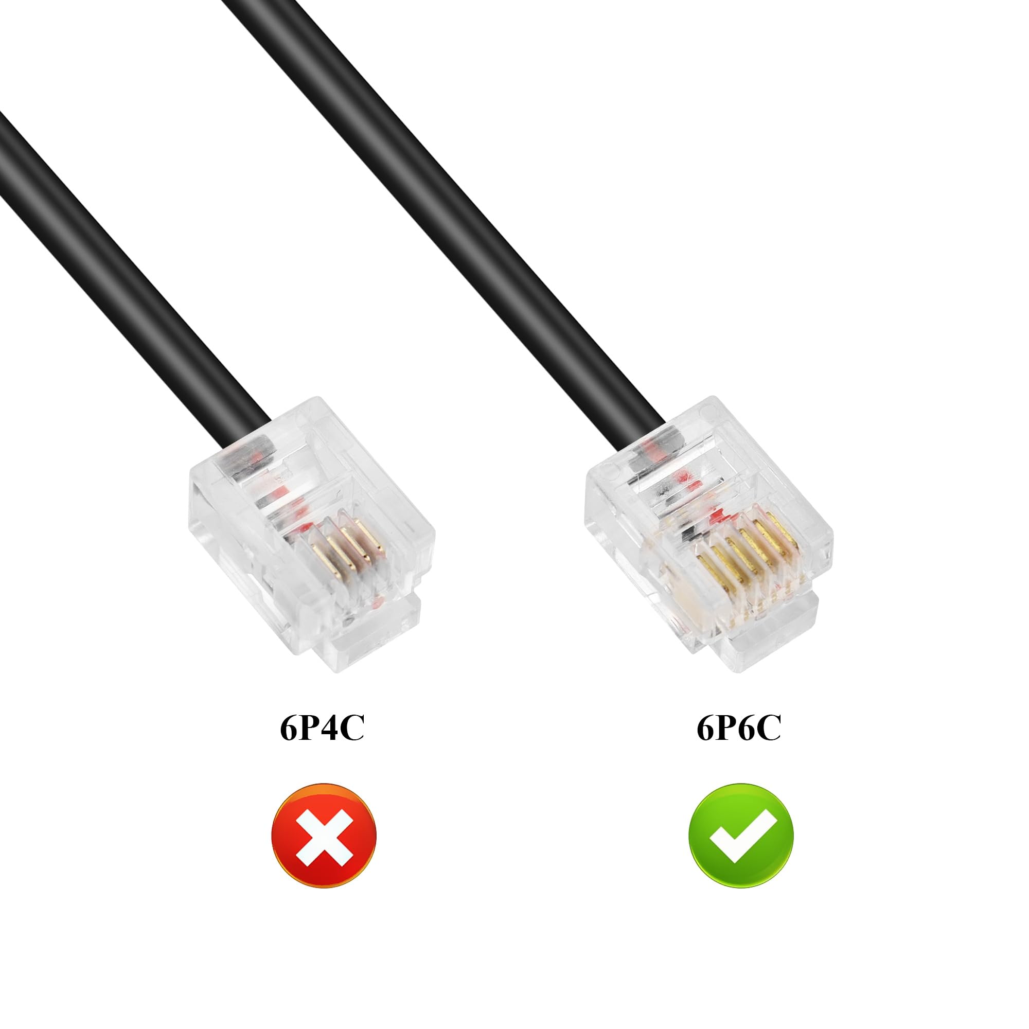 GINTOOYUN Cable DB9 a RJ11 conector hembra DB9 macho a RJ11/RJ12 6P6C teléfono cristal conector RS232 adaptador cable de depuración para APC, UPS, teléfono, ordenador de control industrial, etc. (5,9