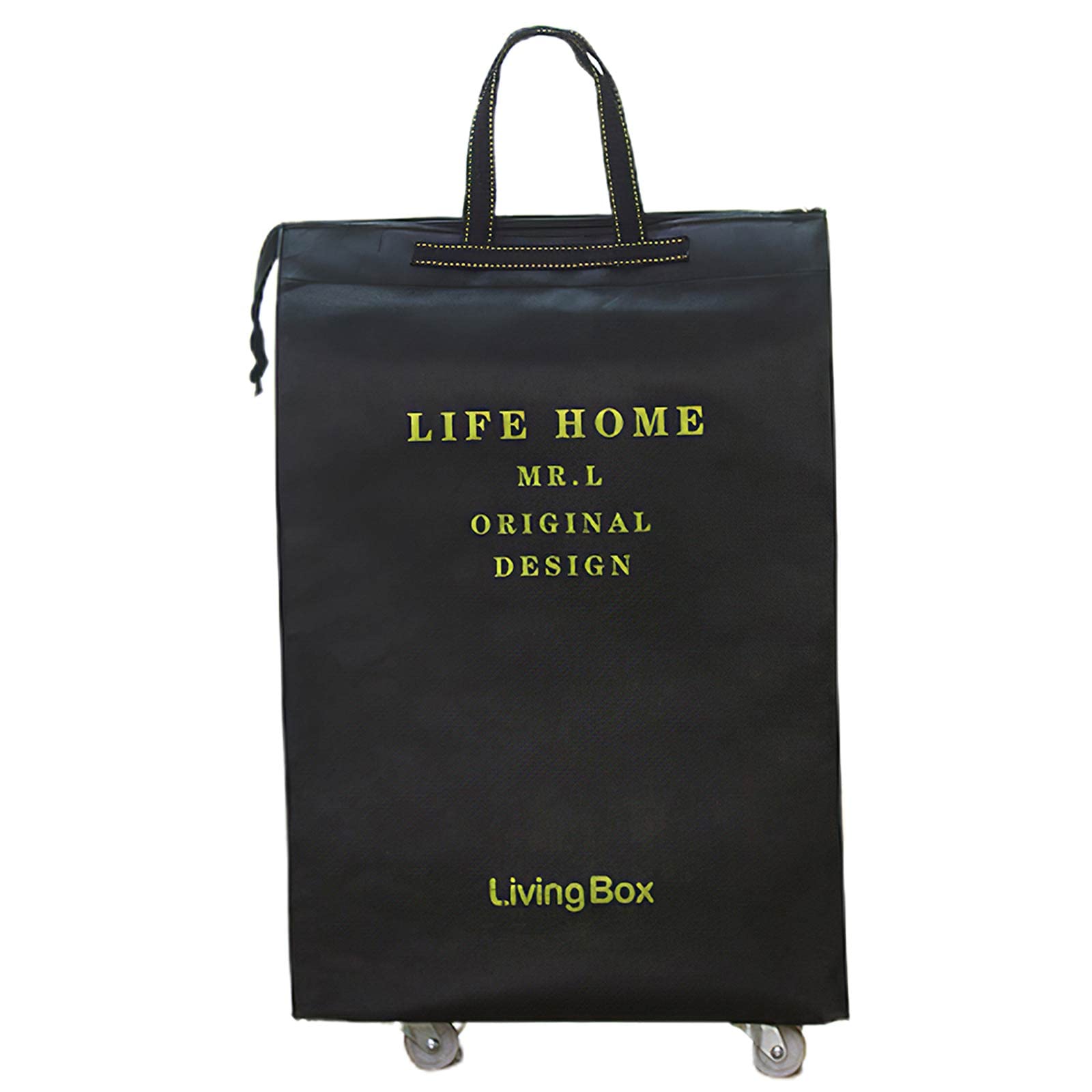 Wheeled Portable Non-woven Three-dimensional Thickened Folding Travel Storage Suitcase Boarding Bag Storage Bag Suitable for Daily Storage Travel