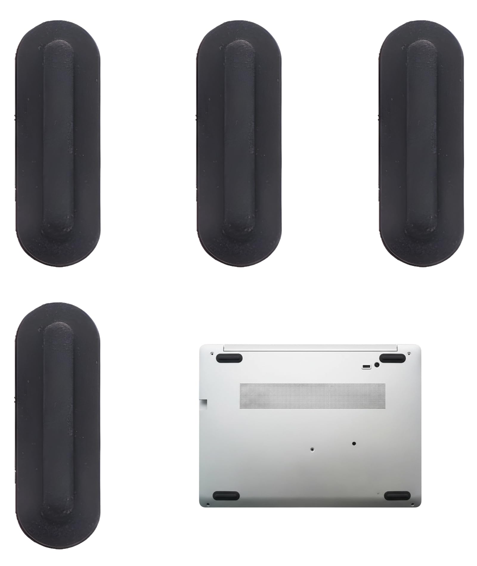 4 Pcs Laptop Bottom Rubber Grip, Laptop Rubber Feet Replacement for Improved Stability and Airflow, Non-Slip Rubbers Pads Suitable for Most Laptops Models, Black-image-25