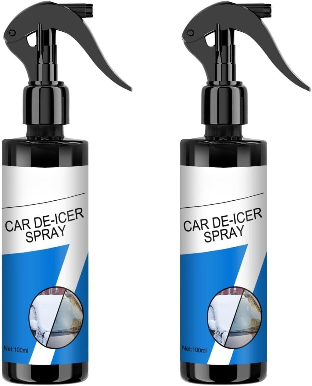 2 Packs Windshield De-Icer Spray for Car, Ice & Snow Melting Spray, Deicer Spray for Car Windshield, Easy to Use 2PCS