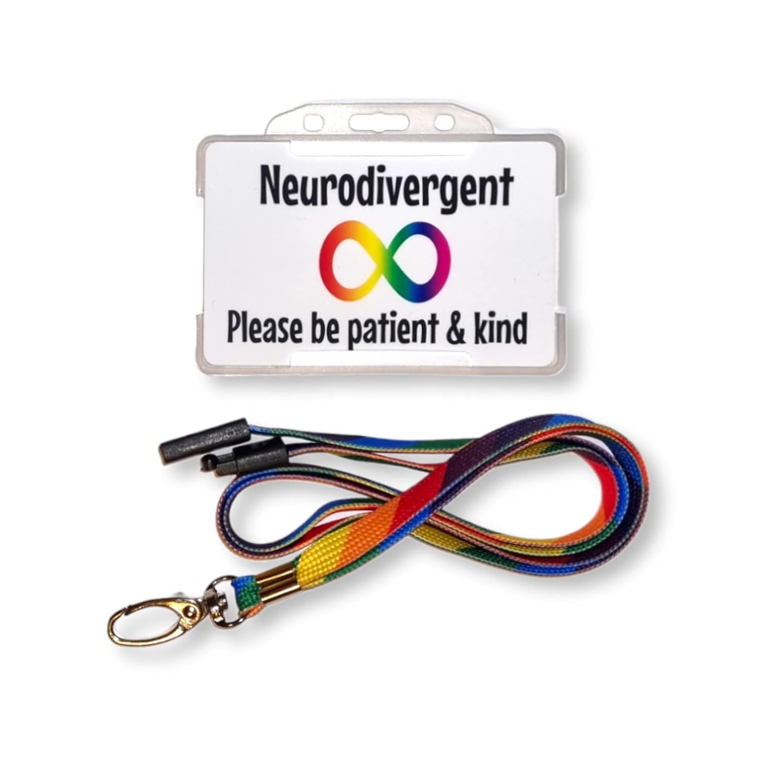 Neurodivergent Autism Awareness ID Card Lanyard Hidden Disability