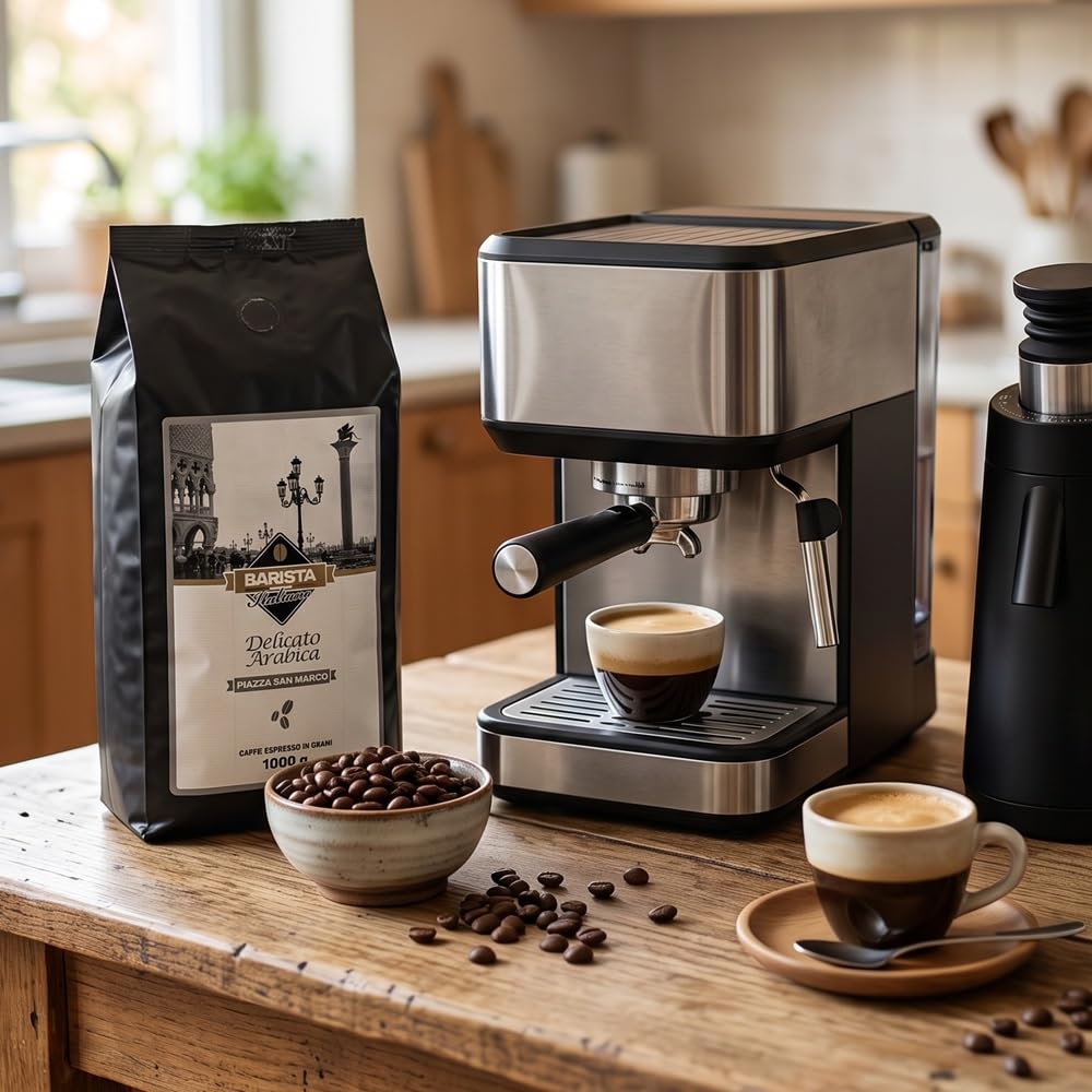 Barista Italiano - 2 x 1KG Café Natural En Grano (DELICATO ARABICA) | Made in Italy