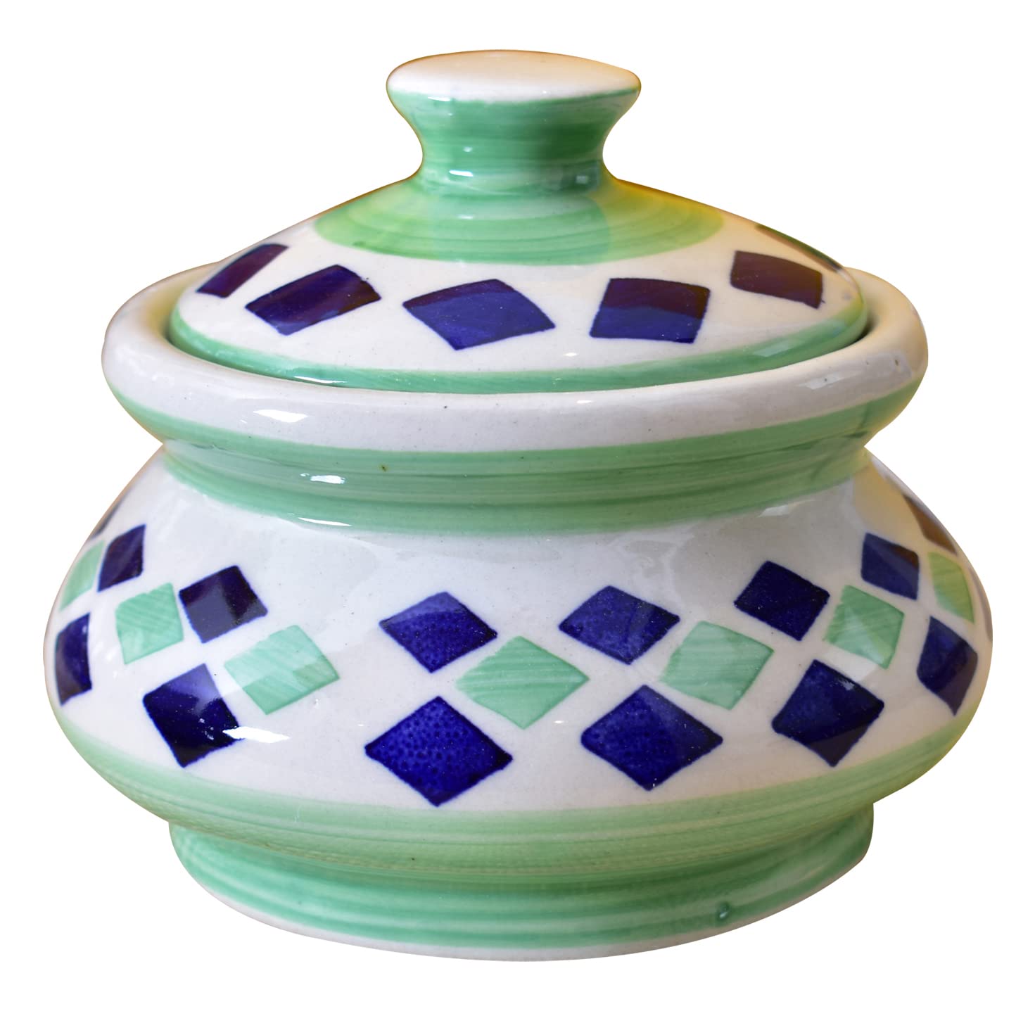 KunhaR Ceramic Handi 1200 Ml, Green