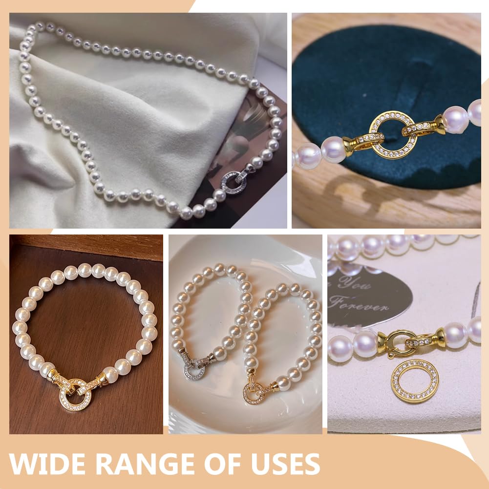 Estensori Per Collane E Bracciali - Chiusure Pieghevoli In Oro E Platino Con Zirconia Cubica