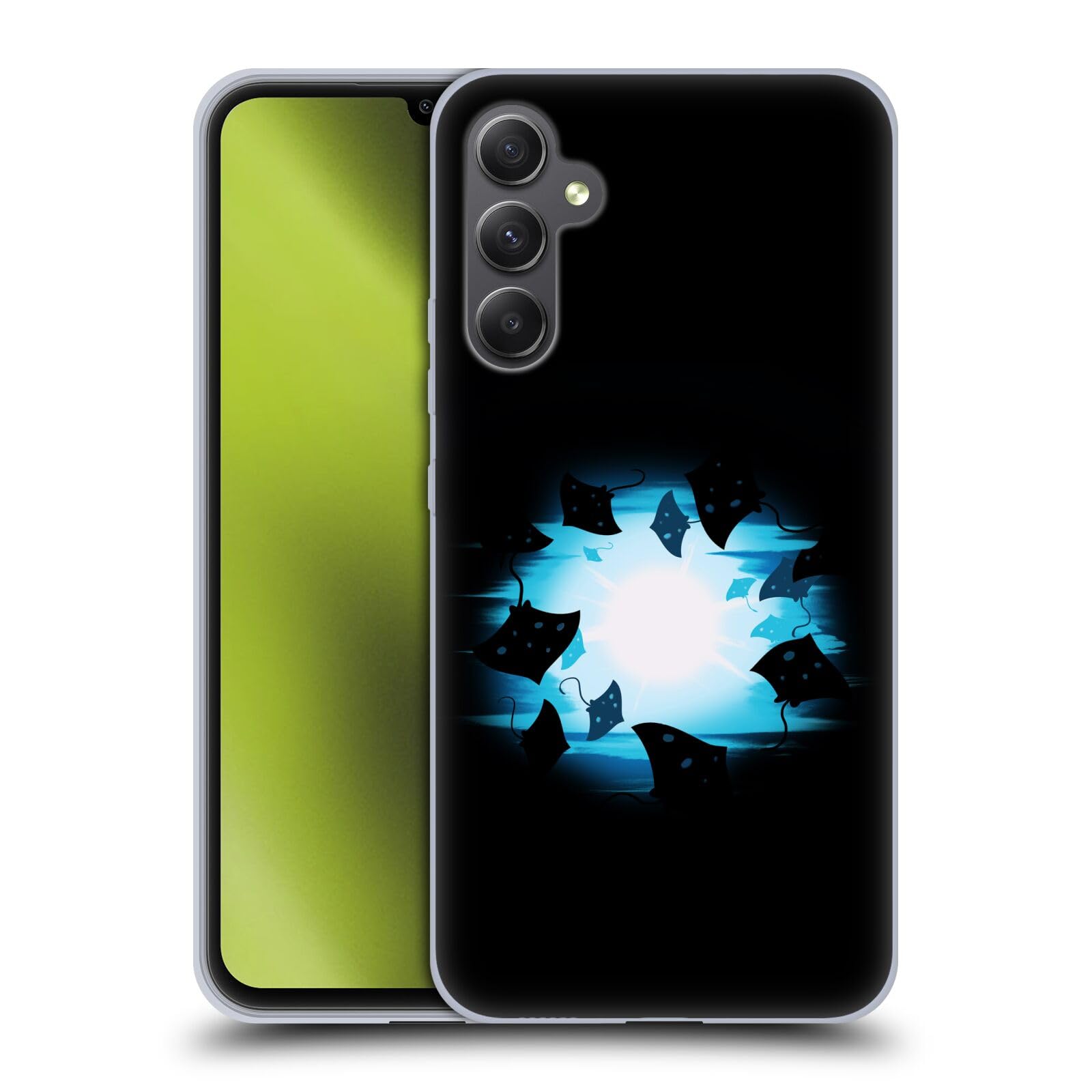 Head Case Designs Officially Licensed Alyn Spiller Stingrays Animal Art Soft Gel Case Compatible with Samsung Galaxy A34 5G